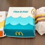 チキンマックナゲット、フィレオフィッシュ、ダブルチーズバーガー