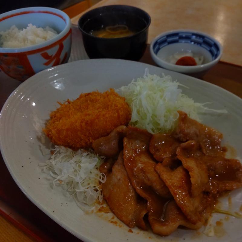 カニコロ生姜焼ランチ(とんかつ むら八 )