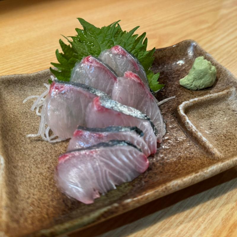 縞鯵刺身(やきとり酒蔵 庄助本店)