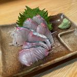 縞鯵刺身