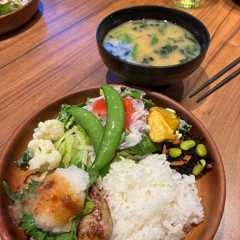 彩りおろしそバーグディッシュss(びっくりドンキー 富久山店 )