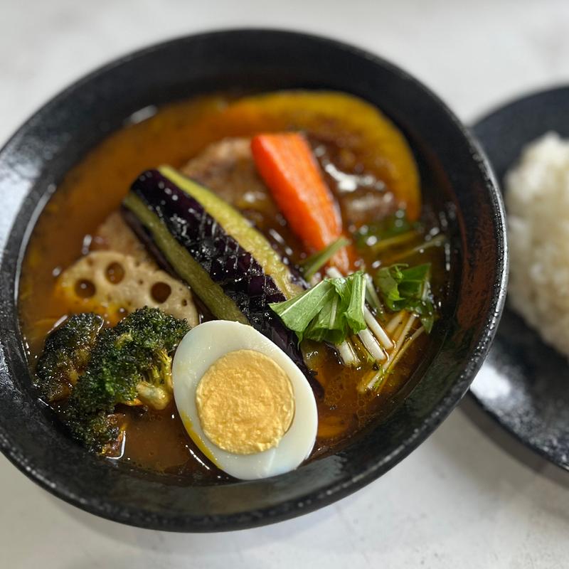 美瑛豚ハンバーグスープカレー(輝山)