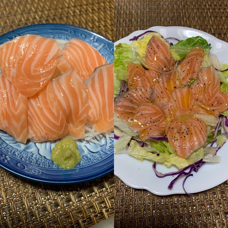 サーモン刺身(さかなや成吉)