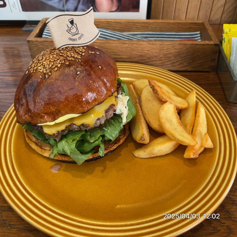 チーズハンバーガー(フェイバリット・コーヒー 和歌山店)