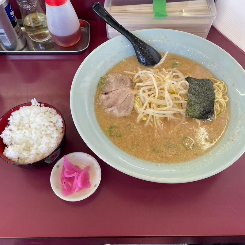 味噌ラーメン中　半々ライス(ニューラーメンハウス)
