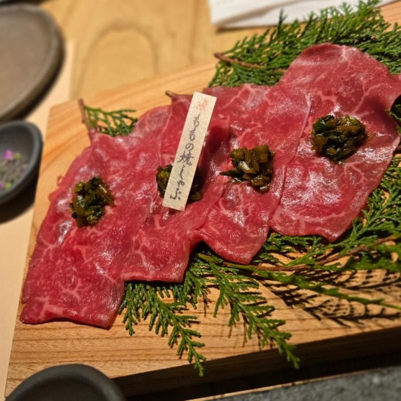 特選ももの焼きしゃぶ 花山椒の醤油漬け(和牛懐石 但馬屋 )