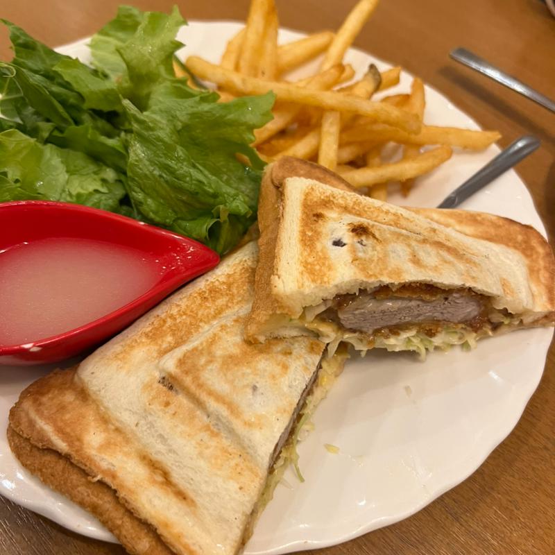 ヒレカツホットサンド(さかい珈琲 小野店)