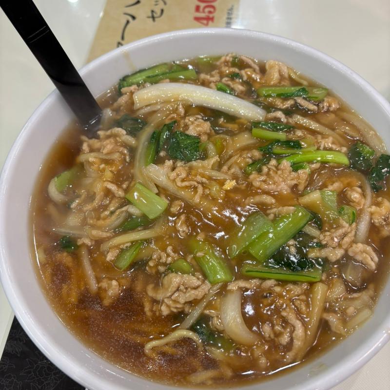豚肉と青菜のあんかけ麺(敦煌)