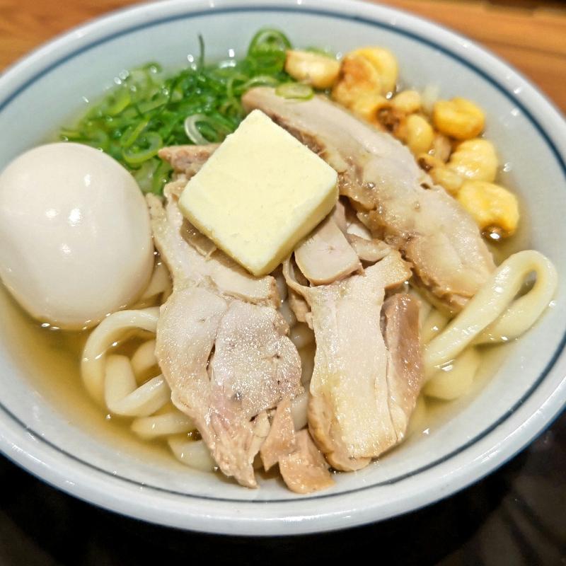 塩鶏バターうどん(饂飩頑陣別邸)