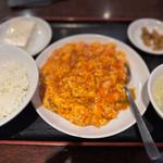 エビ玉子チリソース煮定食(南国亭 新宿店)