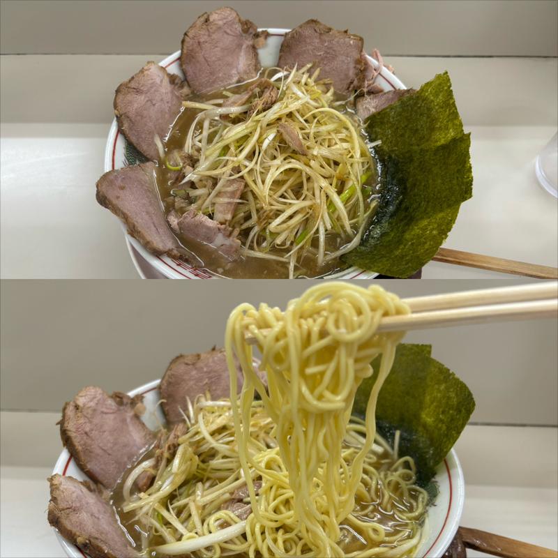 ねぎチャーシュウ麺・更にねぎのトッピング(ラーメンショップ 希望ヶ丘店)