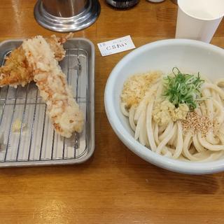 しょうゆうどんのセット(鶏天&ちくわ天&しょうゆうどん冷)(TOKYO SUNFLOWER IIDABASHI)