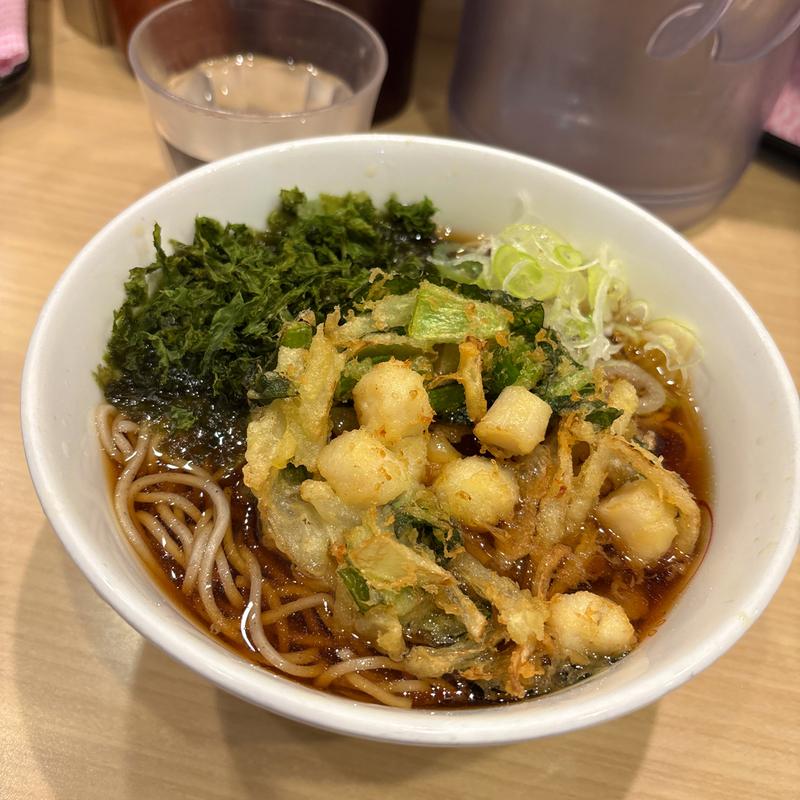 小柱のかき揚げそば(いろり庵きらく 上尾)