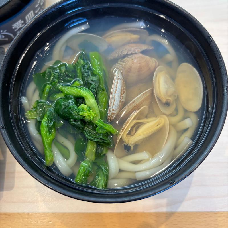 アサリと菜の花のうどん(はま寿司 川崎平店)