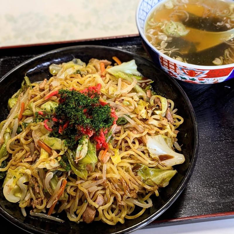 焼きそば定食(うめつ食堂 )