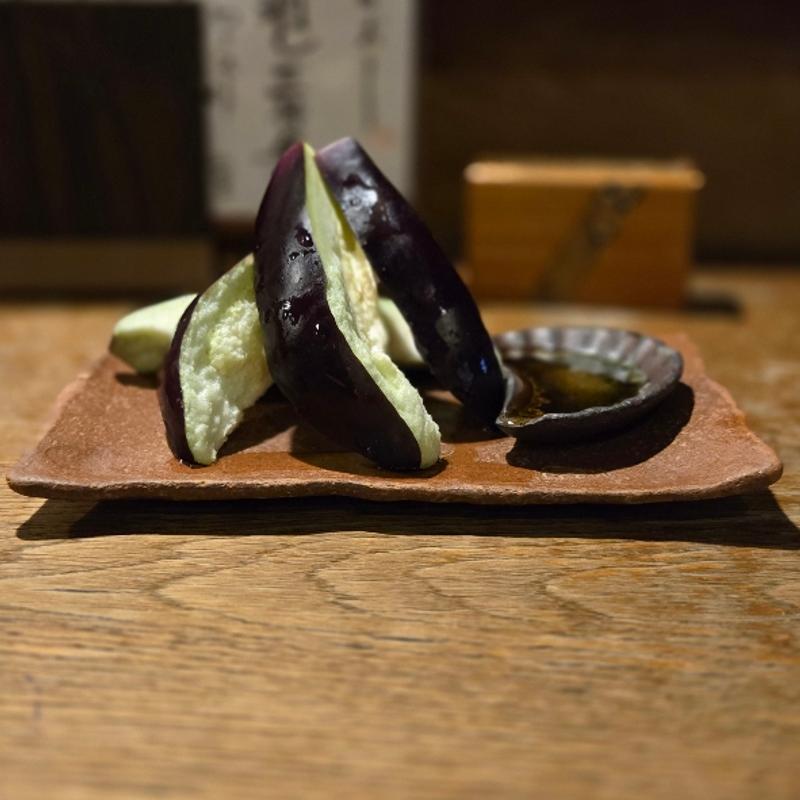 大阪 泉州水なす刺身(炭焼巧房 源)