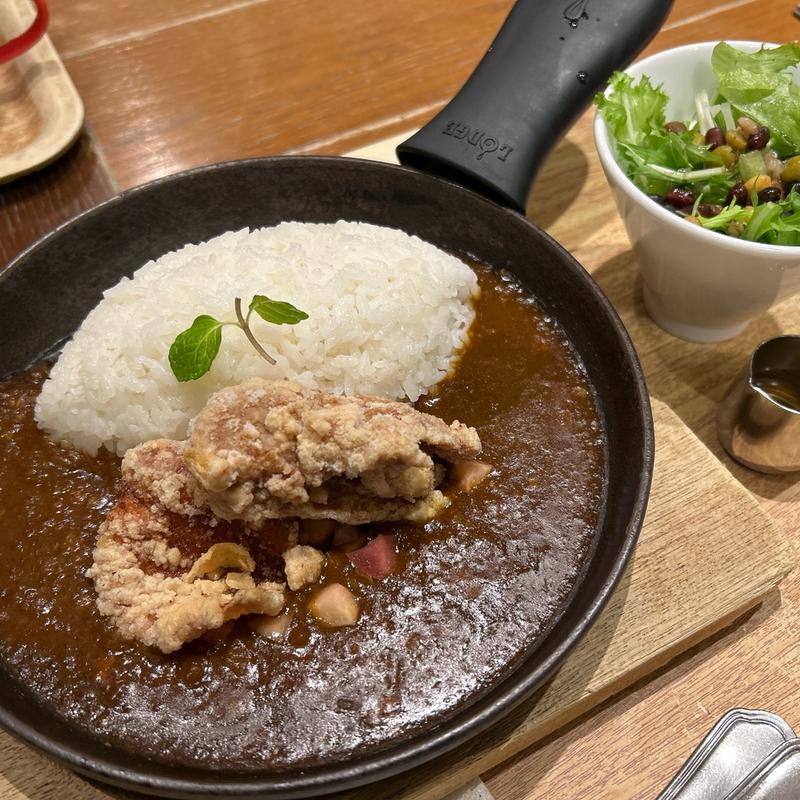 山賊焼きカレー サラダ付き(上高地あずさ珈琲 姫路手柄店)