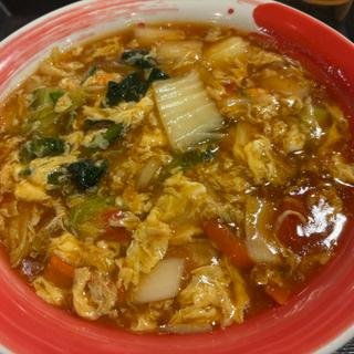 黒酢の酸辣うどん(味の民芸 葛飾奥戸店)