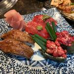 和牛肉寿司3種盛り(京の焼肉処 弘 千本三条本店 （ヒロ）)