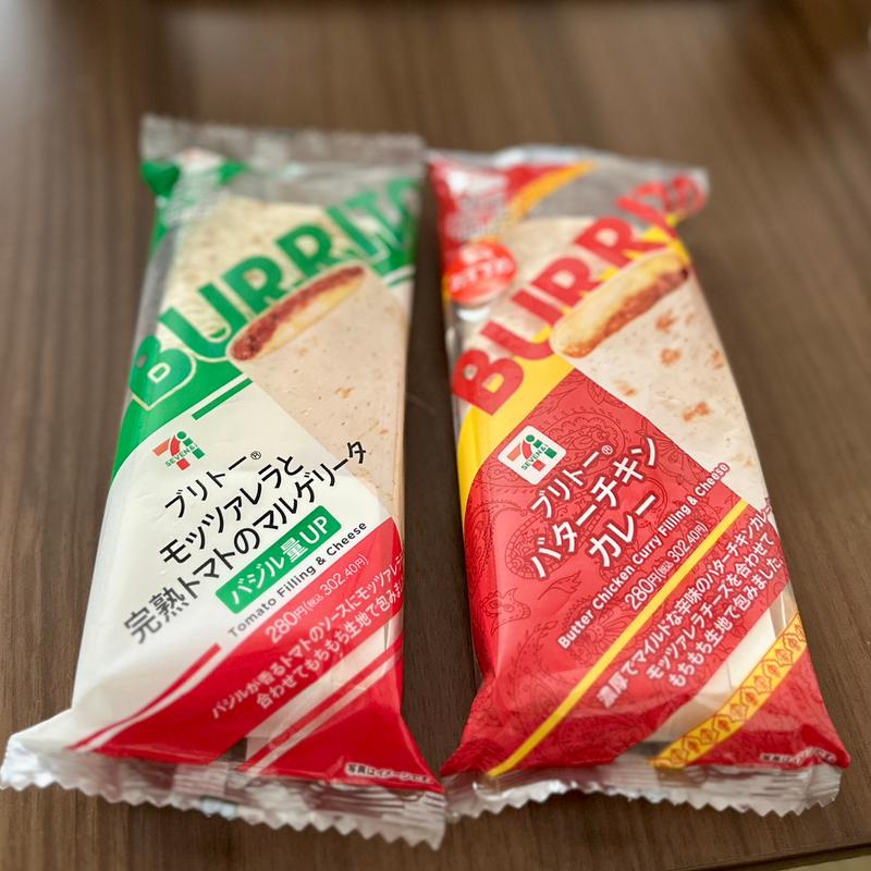 ブリトー モッツァレラと完熟トマトのマルゲリータ＋バターチキンカレー(セブン-イレブン 墨田八広南店)