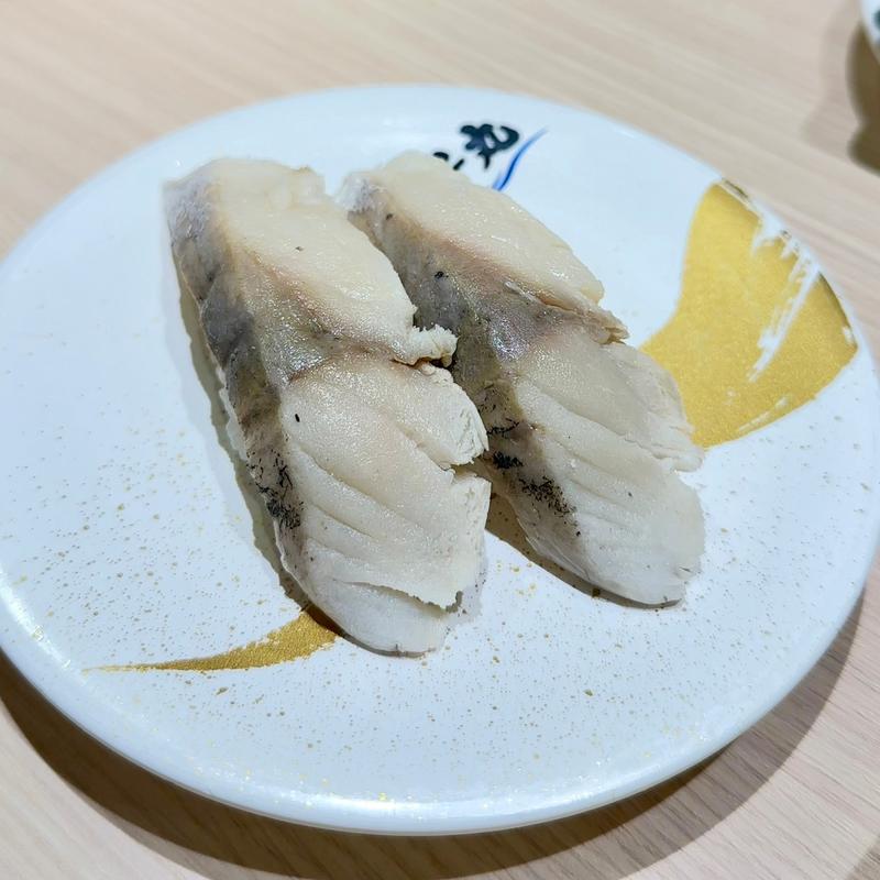 脂がのってますしまあじ塩炙り(すし銚子丸 亀戸店)