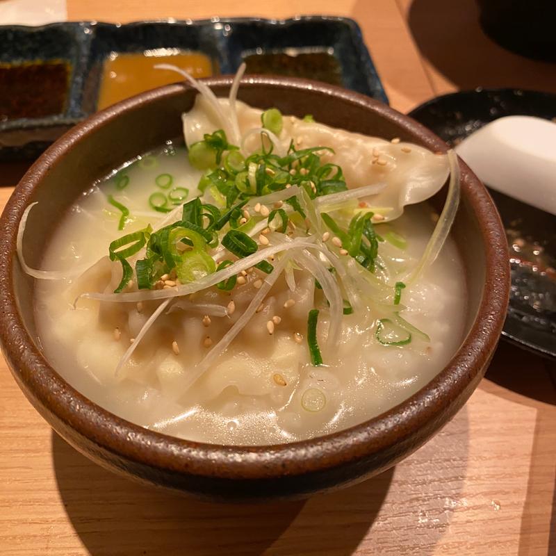 お茶漬け 水餃子(餃子のかっちゃん中洲店)