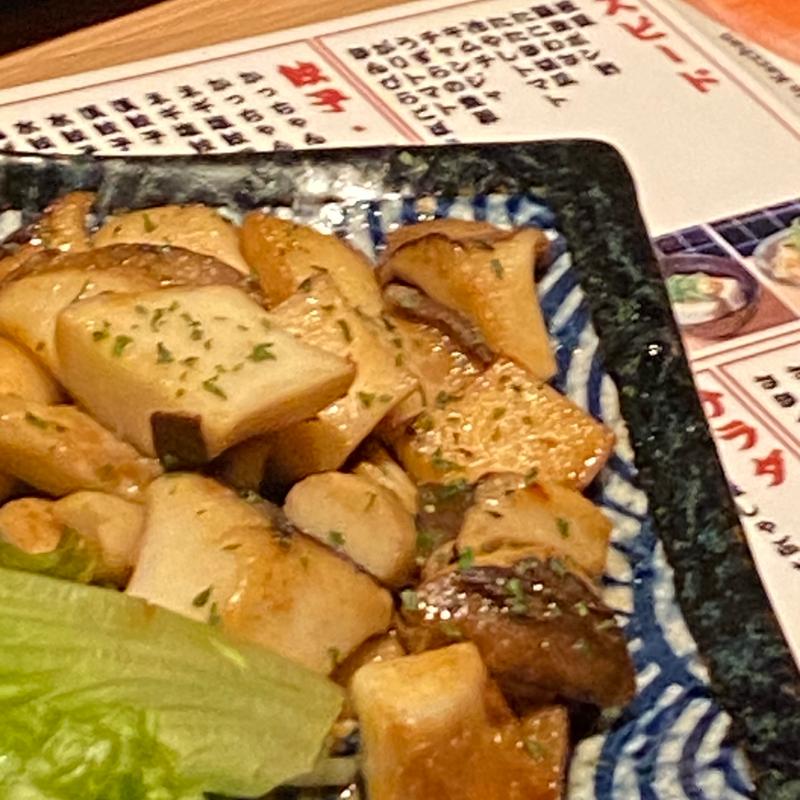 エリンギのバター炒め(餃子のかっちゃん中洲店)
