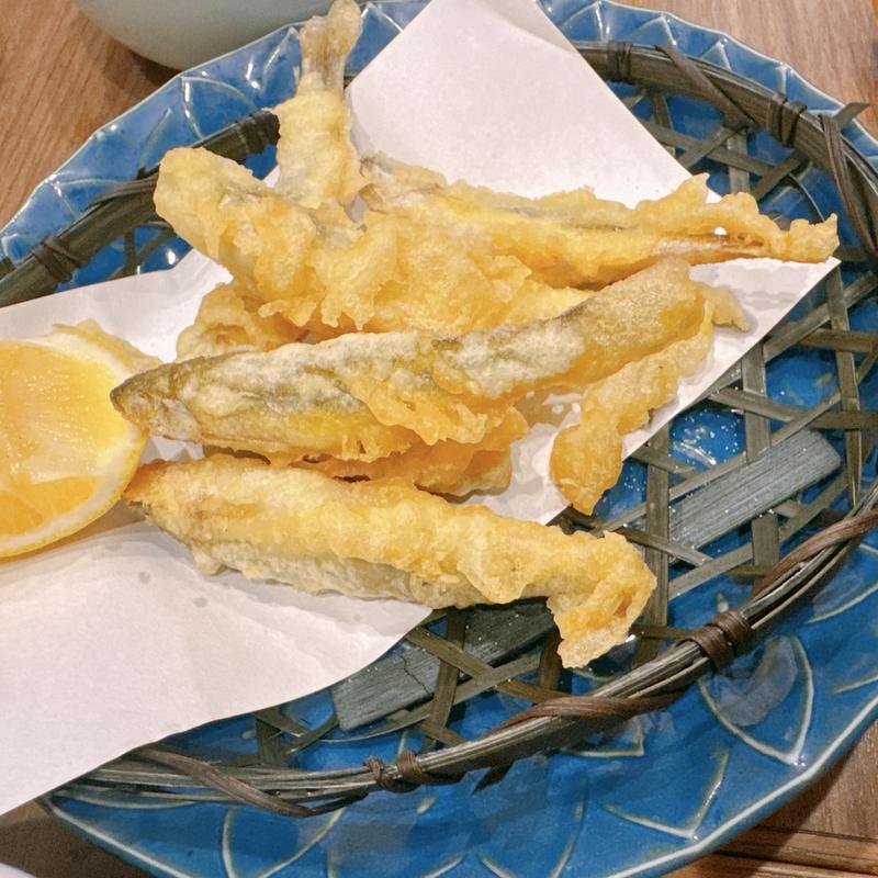 本もろこの天ぷら(魚屋に毛のはえた様なお店、京都つりや)
