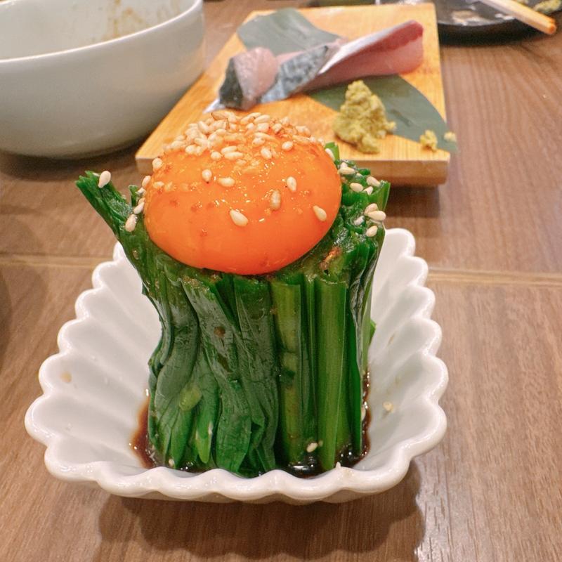 ニラ卵(魚屋に毛のはえた様なお店、京都つりや)