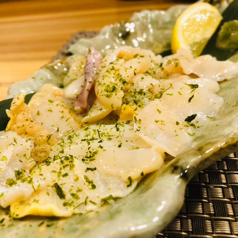 真ツブ貝刺し(北海道おばんざい いそ田)