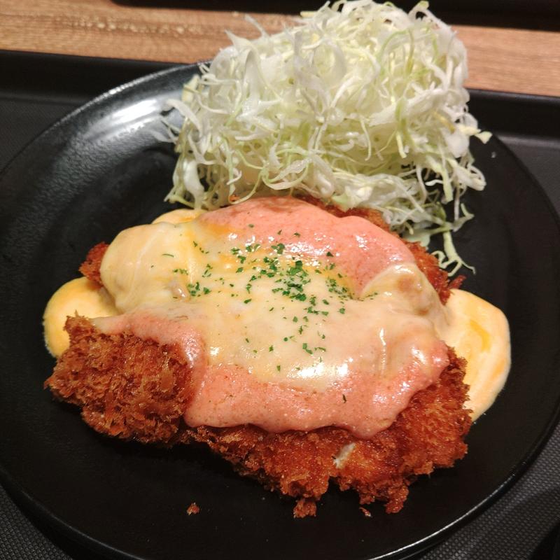 明太チーズささみかつ定食(松のや 一関店)