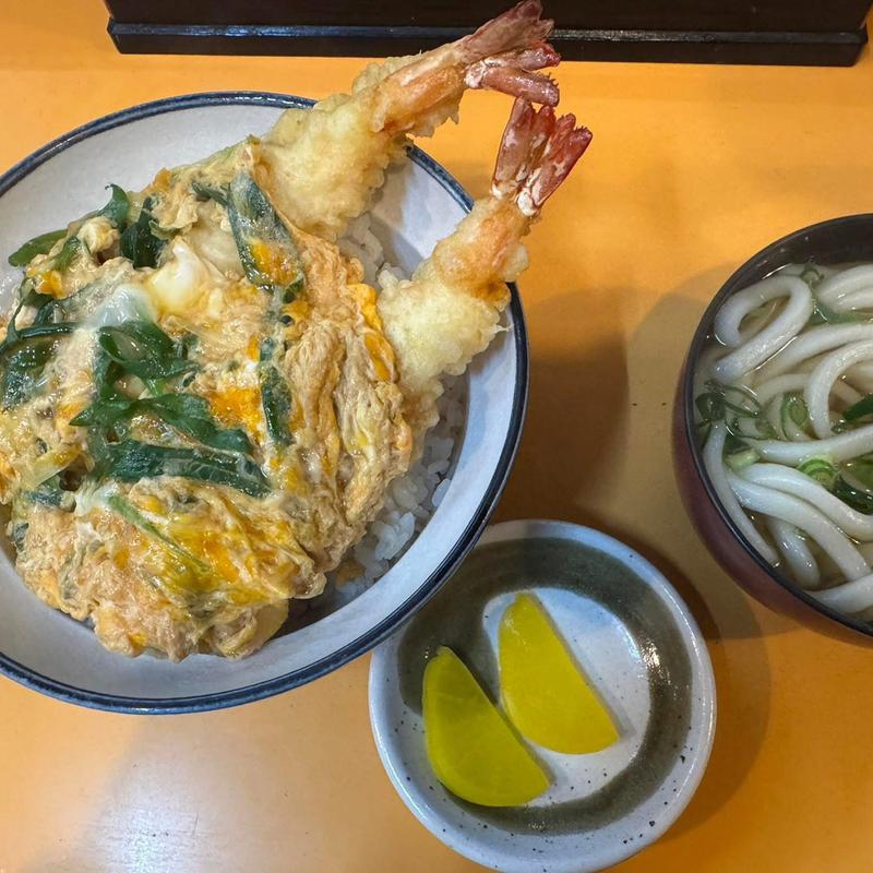 海老天とじ丼 小うどん付き(亀屋本店)