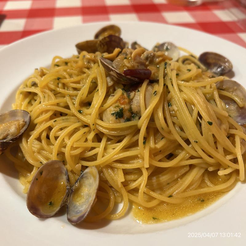 アサリの味噌ソース(イタリア食堂 マンマミーア)