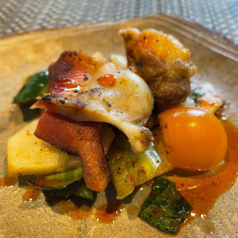 北寄貝と西洋野菜のサラダ(chinois蓮歩)