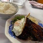 チャーシューエッグ定食　大盛り