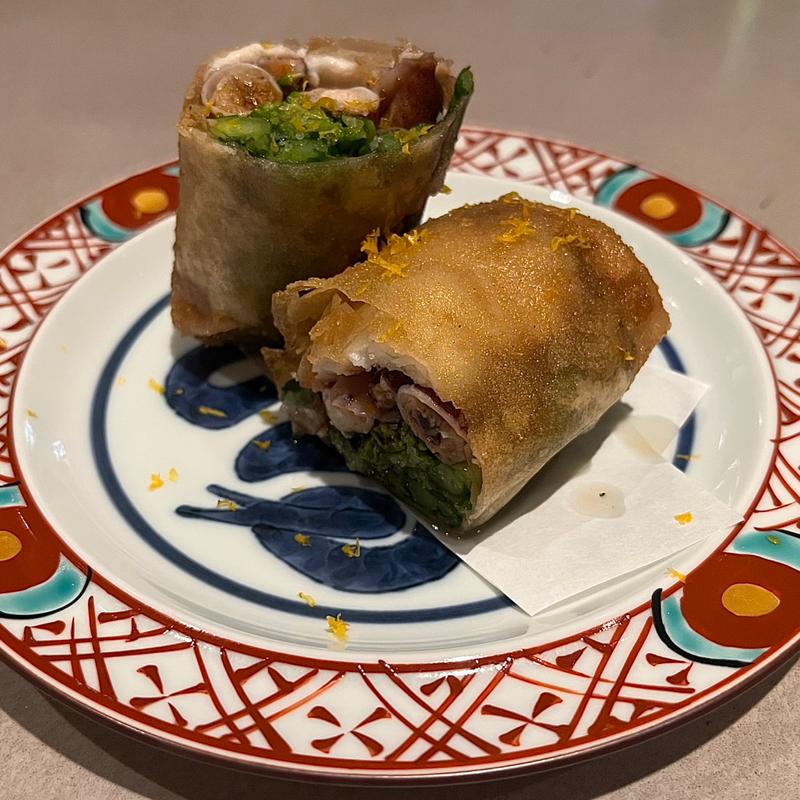 ホタルイカと菜の花の春巻き(Restaurant イト)