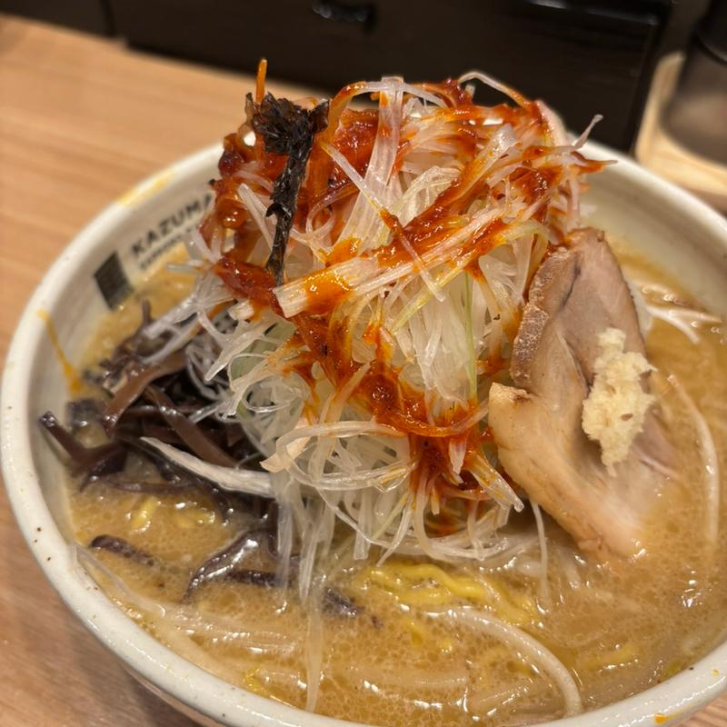 爆盛ねぎ味噌ラーメン(札幌麺屋一馬 すすきの本店)