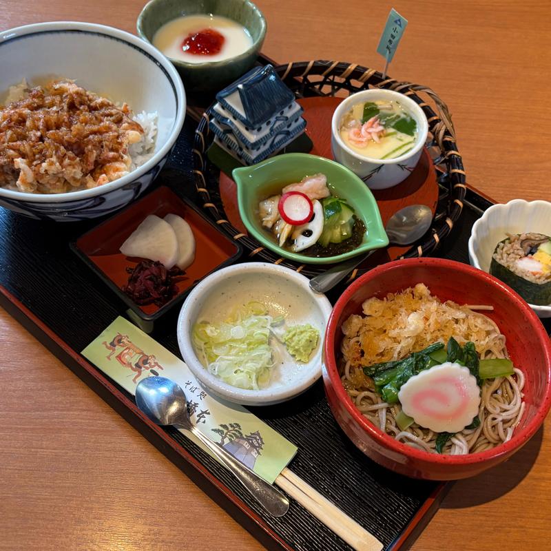 ミニ桜海老天丼セット(そば処小田原 橋本)