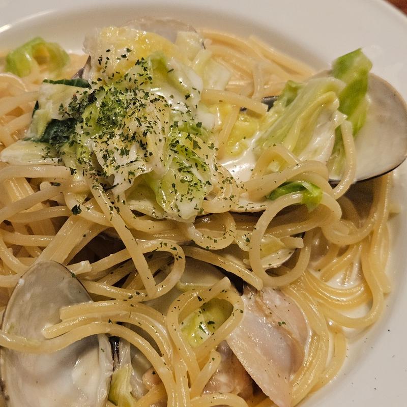 はまぐりと春キャベツ入りスパゲティ(ラ・タベルナ )