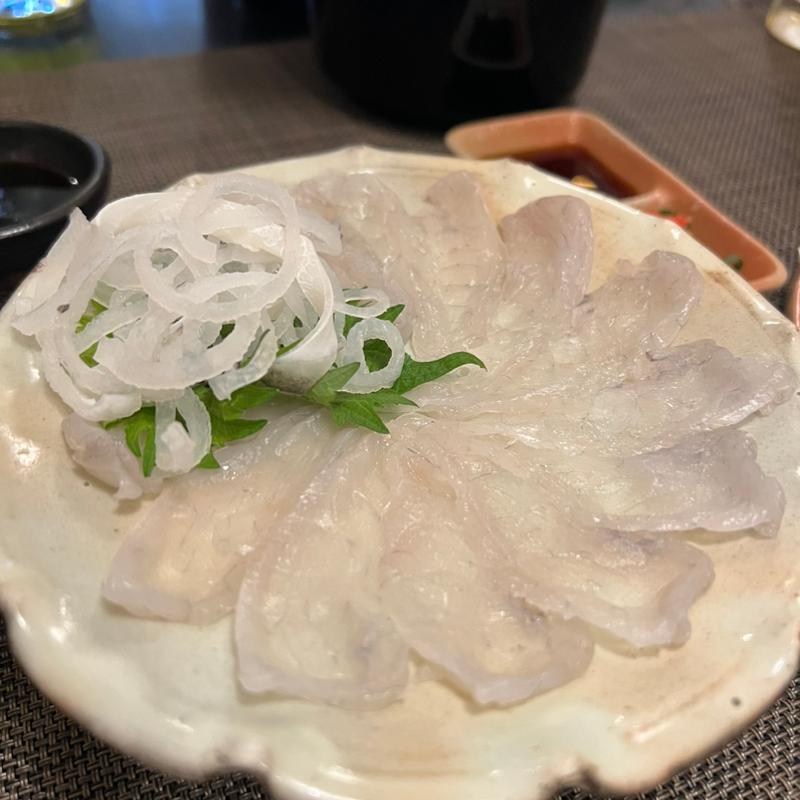 トラフグの刺し身(あじわい処 あかぎ )