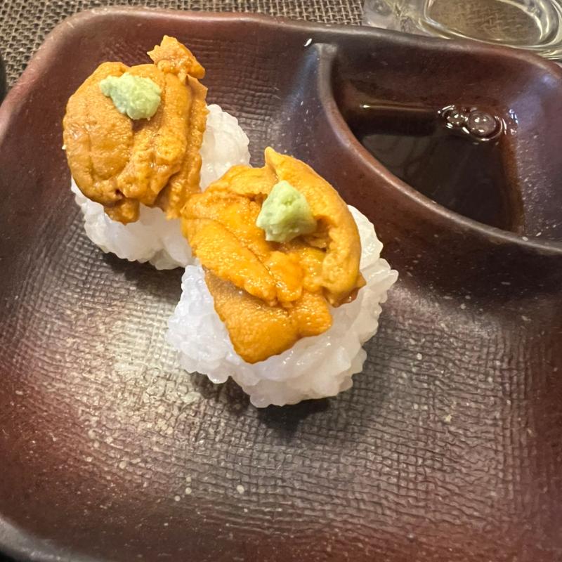 生ウニの握り(あじわい処 あかぎ )