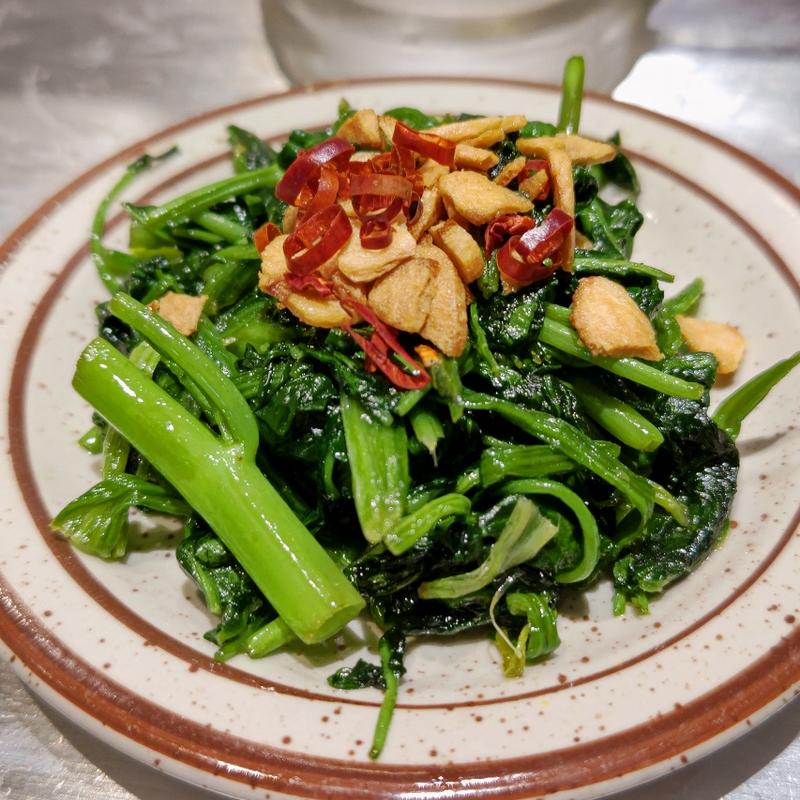 空芯菜と青菜の炒め(ネオ町中華AMPM)