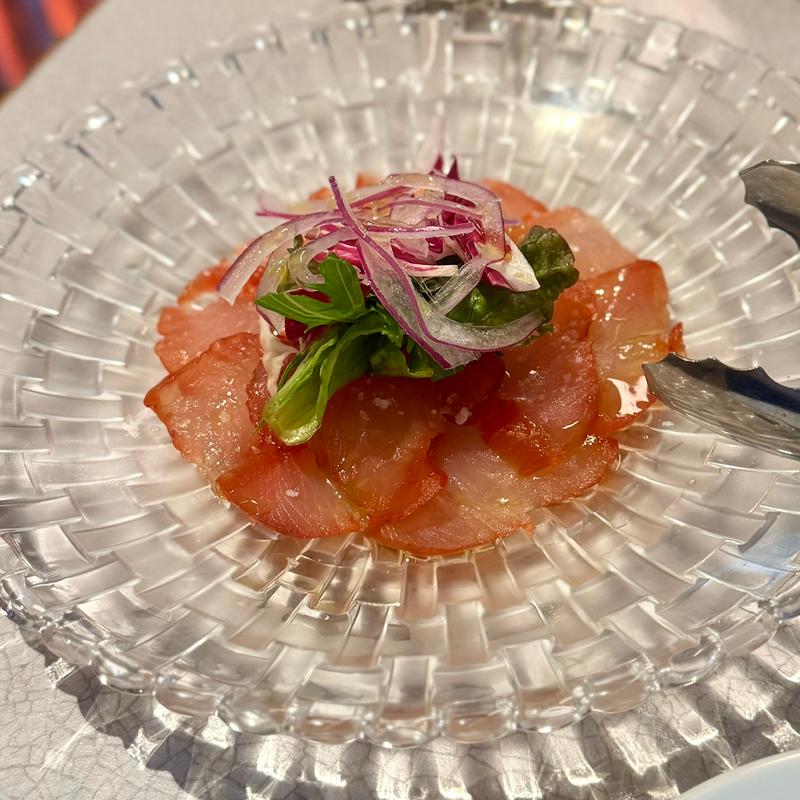 生まぐろのカルパッチョ(ＰｉＮＣＨＯ！ 鉄板スペイン串)