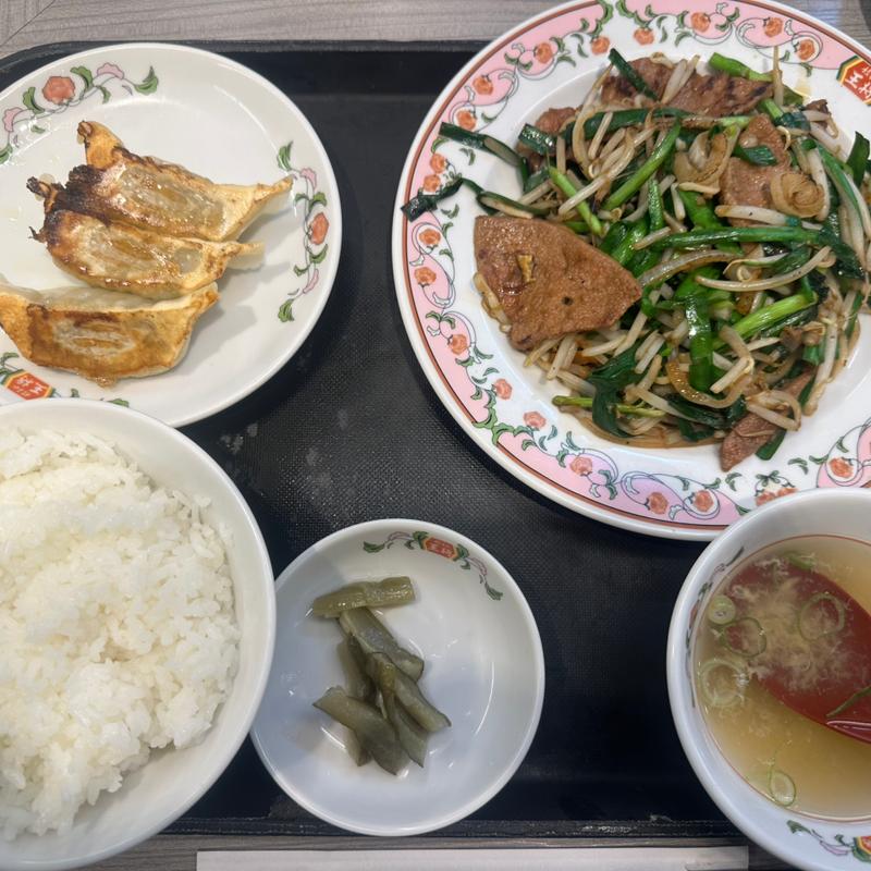 ニラレバ炒めセット(餃子の王将 大阪駅前第3ビル店)