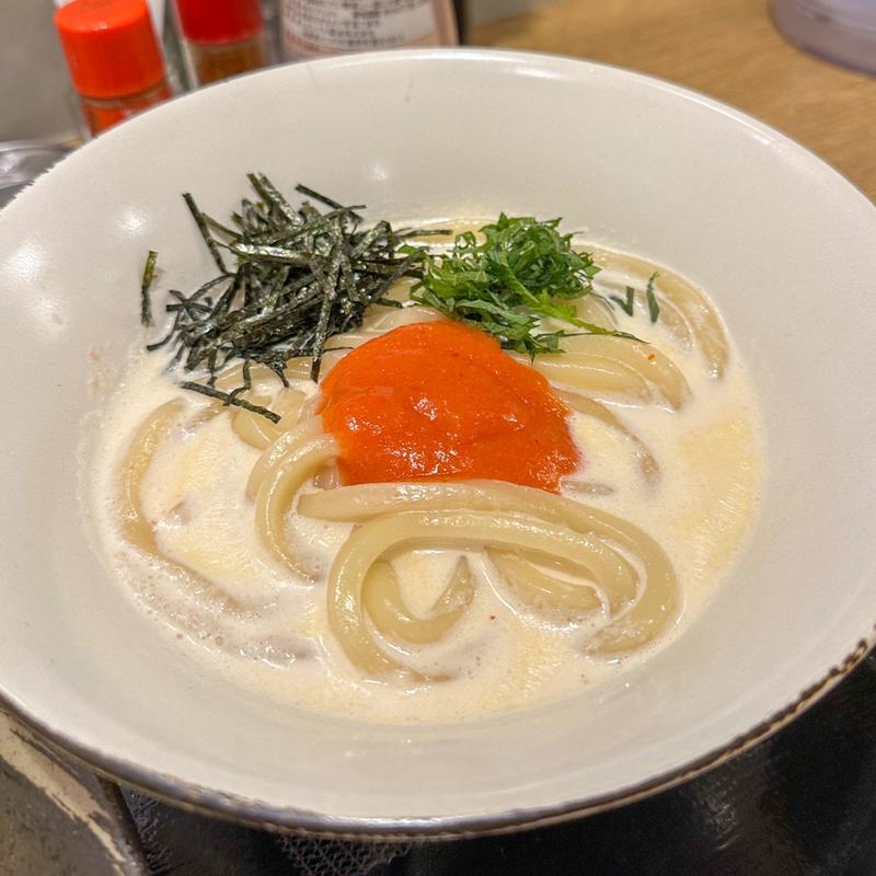 明太クリームうどん(讃岐うどん 寿 栄本店)