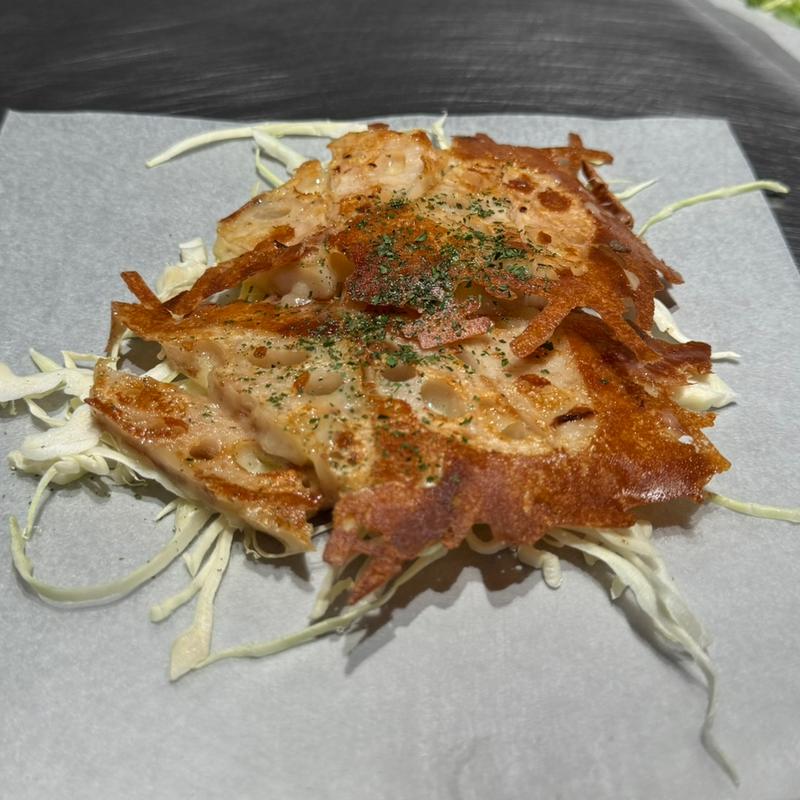 蓮根チーズ焼き(上越高田 鉄板焼居酒屋Jyu2)