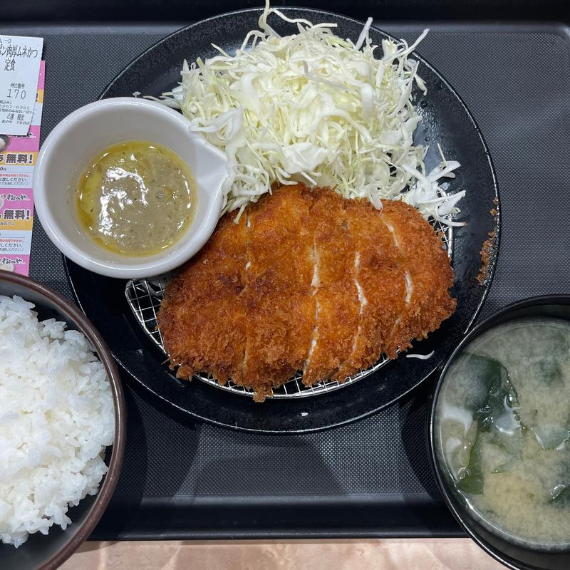 肉厚チキンムネかつ定食(松のや 下永谷店)