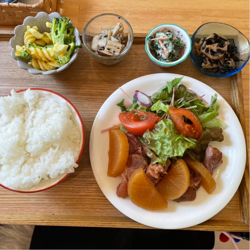 週替わり福フクランチ　豚スペアリブの生姜味噌煮込み(【福フクカフェ】 尼崎 自家焙煎と焼き菓子、ワインのお店)