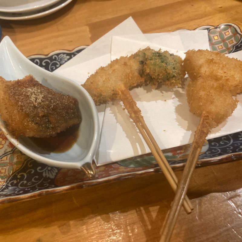 本日おすすめ串カツ3品(あいよっ丸太町府庁前店)