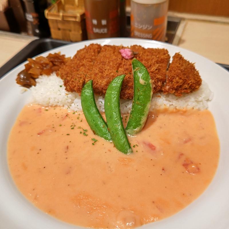 ロースカツ桜クリームシチュー(松のや 伊勢佐木町店)